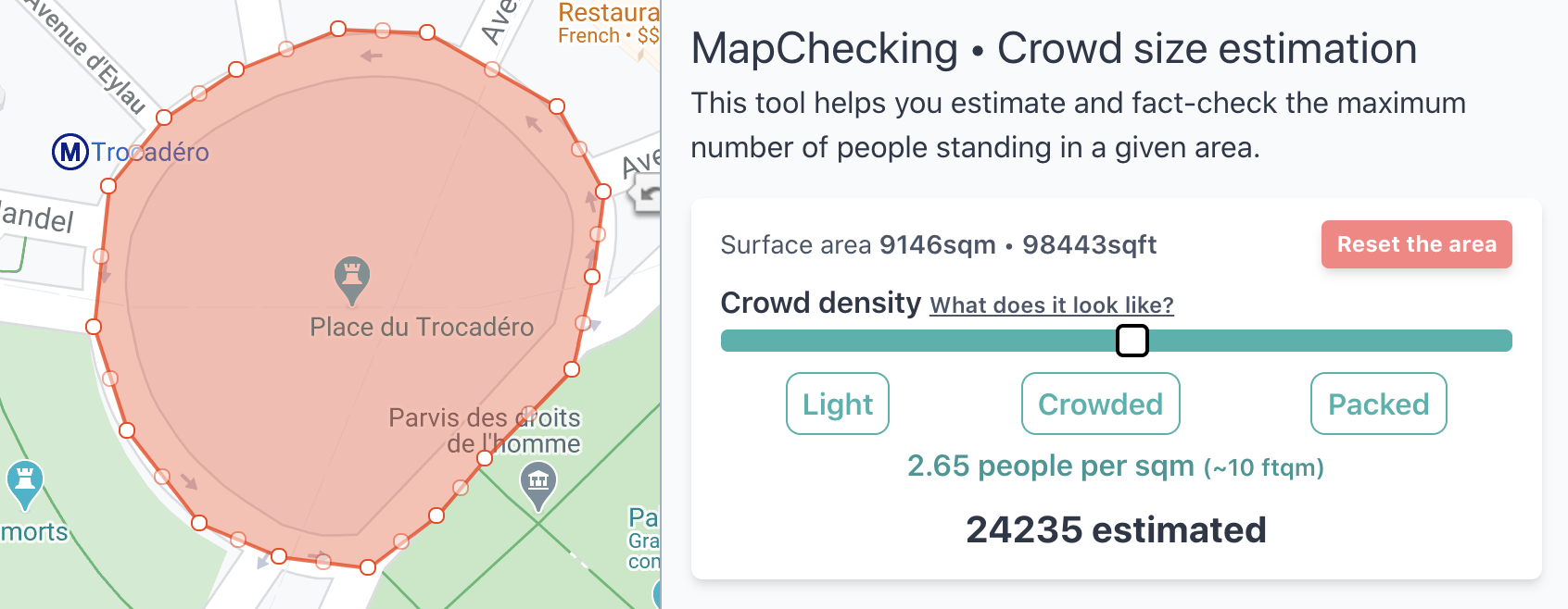 MapChecking - Crowd counting tool
